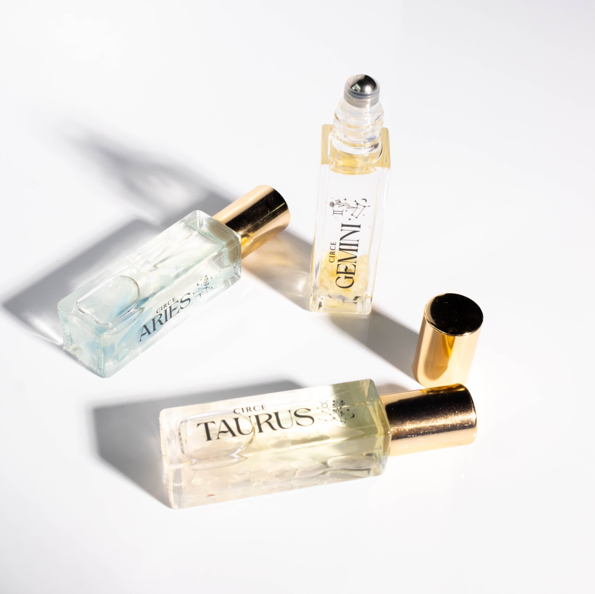 Zodiac Perfume Oil Collection with Infused Gemstones 12 Signs