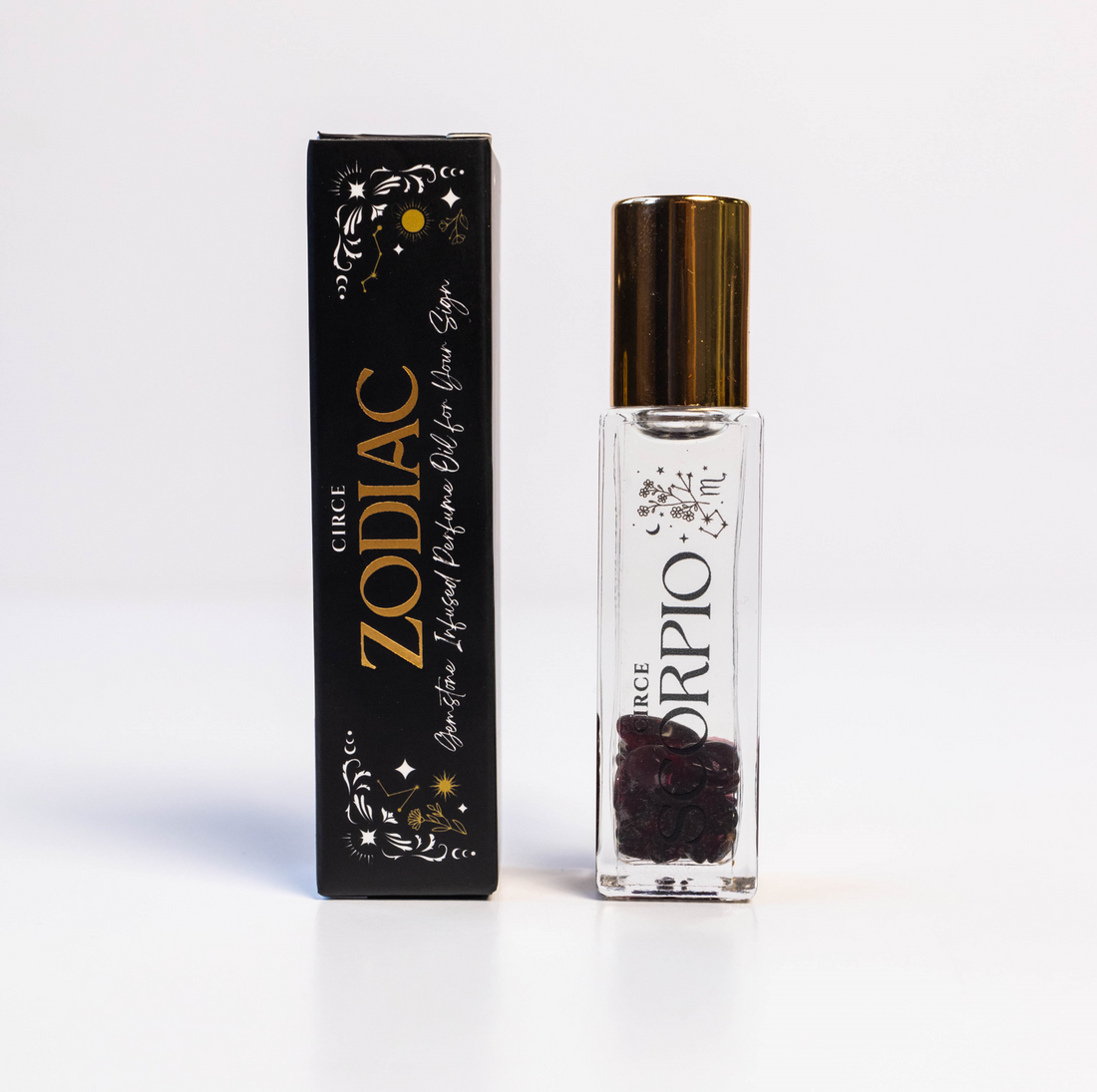 Zodiac Perfume Oil Collection with Infused Gemstones 12 Signs