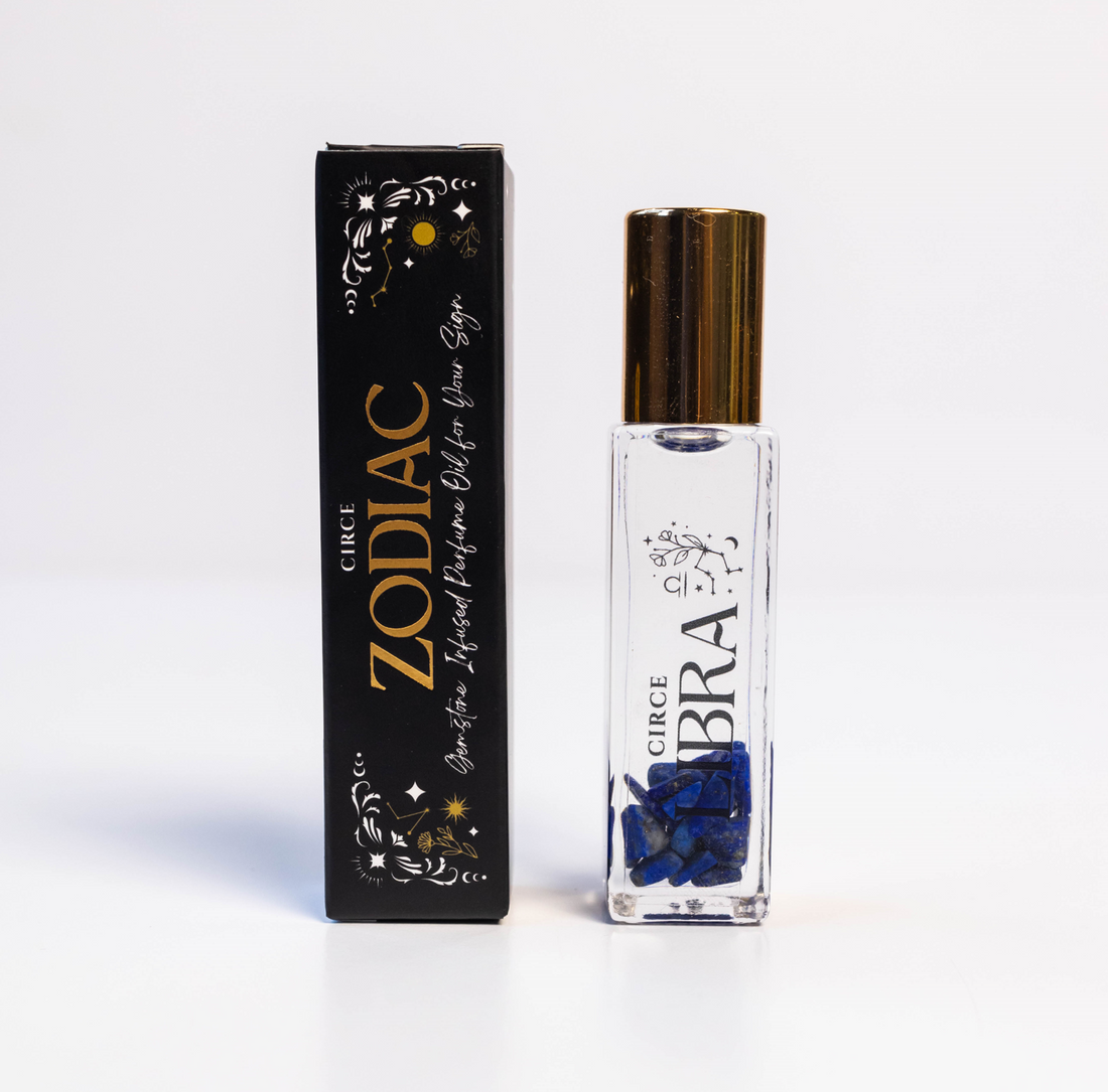 Zodiac Perfume Oil Collection with Infused Gemstones 12 Signs
