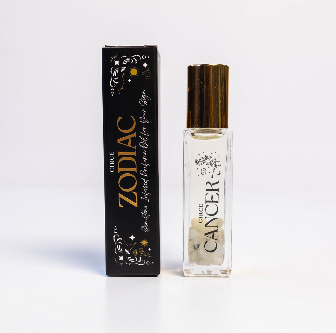 Zodiac Perfume Oil Collection with Infused Gemstones 12 Signs