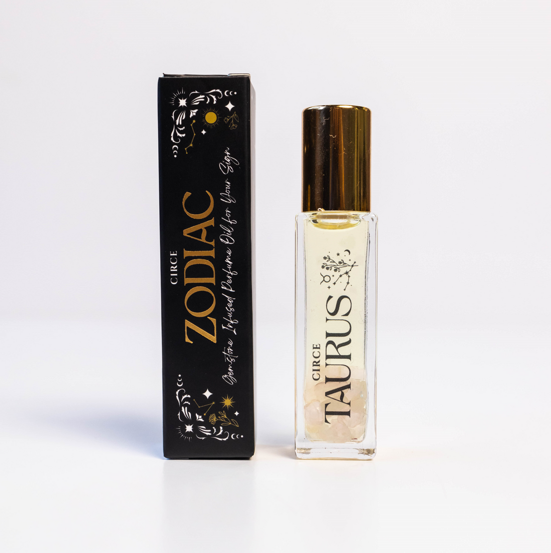 Zodiac Perfume Oil Collection with Infused Gemstones 12 Signs