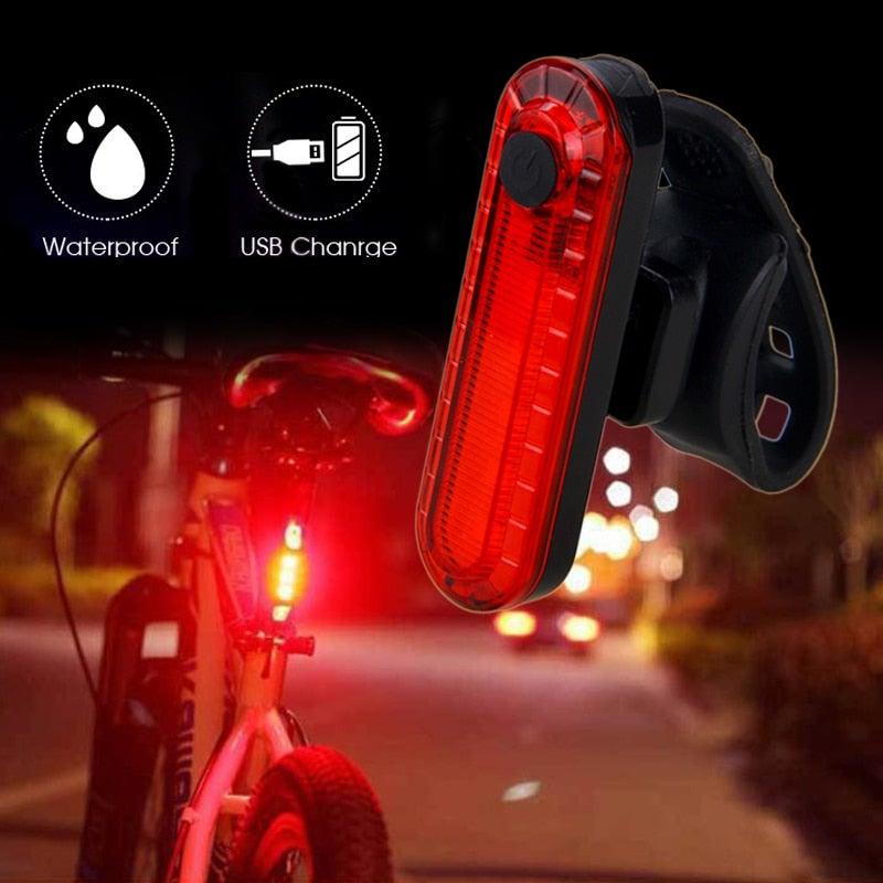 Zoomable LED Bicycle Headlight and Taillight Combo Set