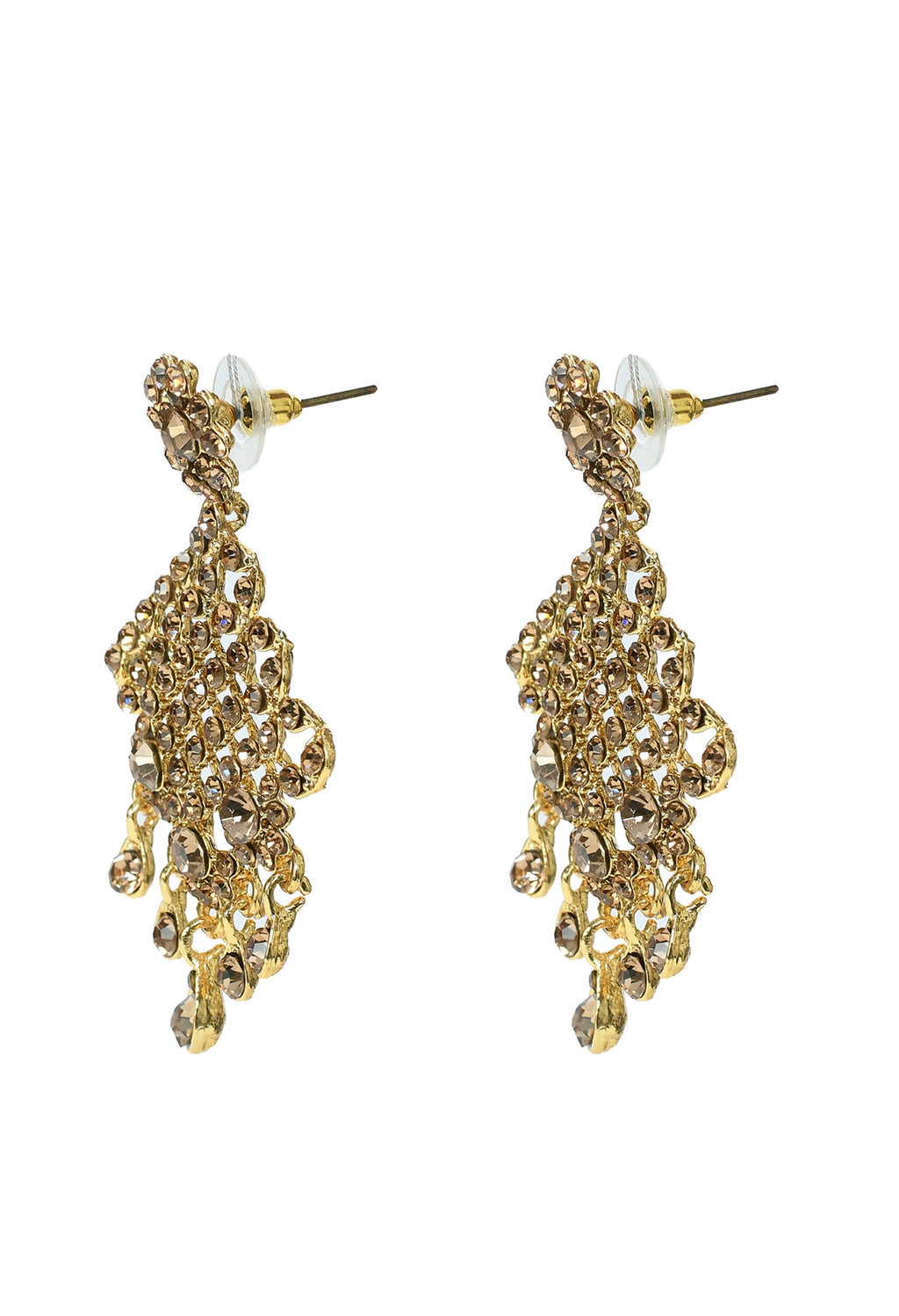 Traditional Rajwadi Golden Choker Necklace Set with White Detail