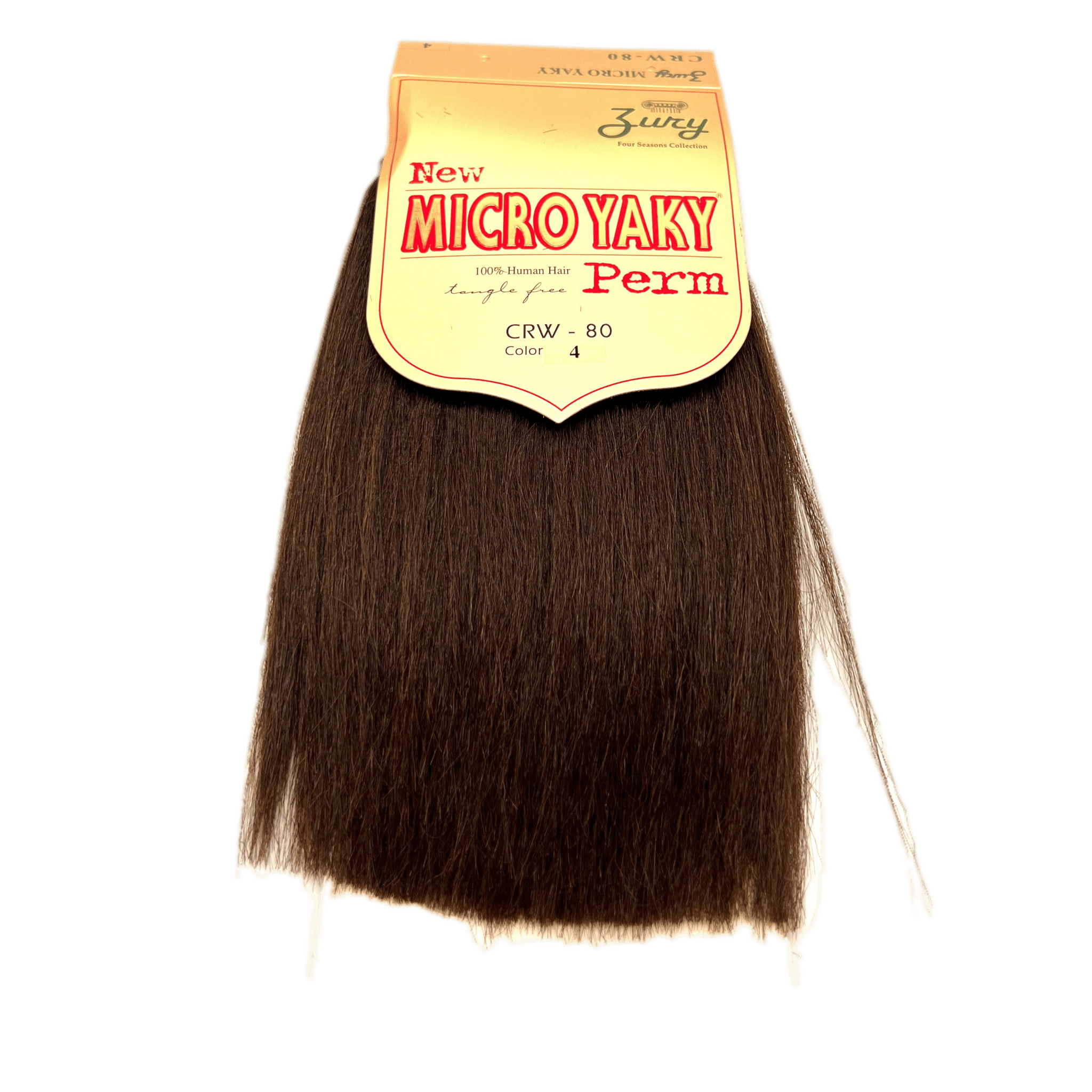 Micro Yaky Perm Straight Human Hair Extensions in Light Brown