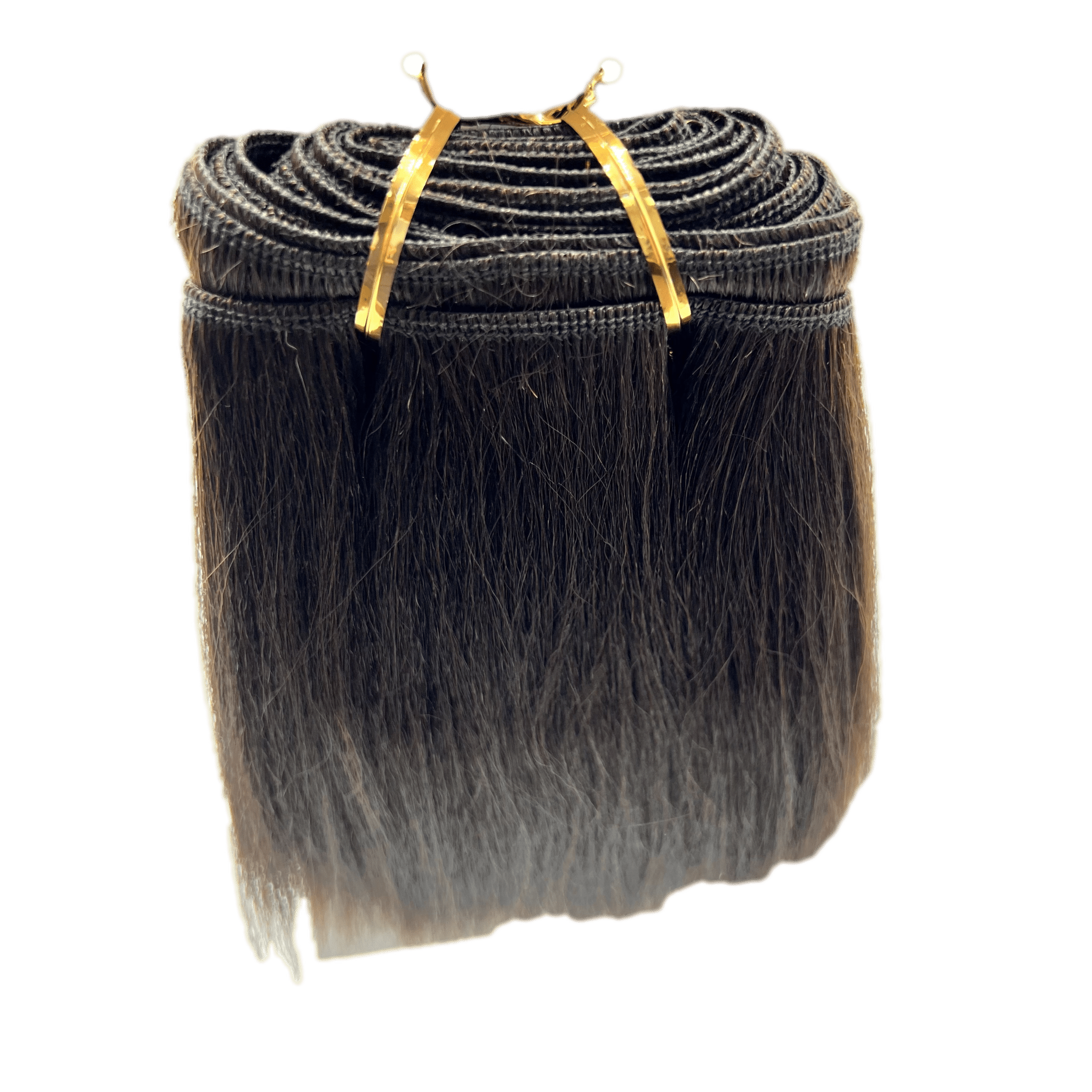 Micro Yaky Perm Straight Human Hair Extensions in Light Brown