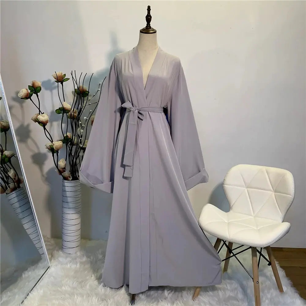 Popular Clean Color Cardigan Robe