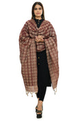 Maroon handloom cotton dupatta for traditional ethnic outfits