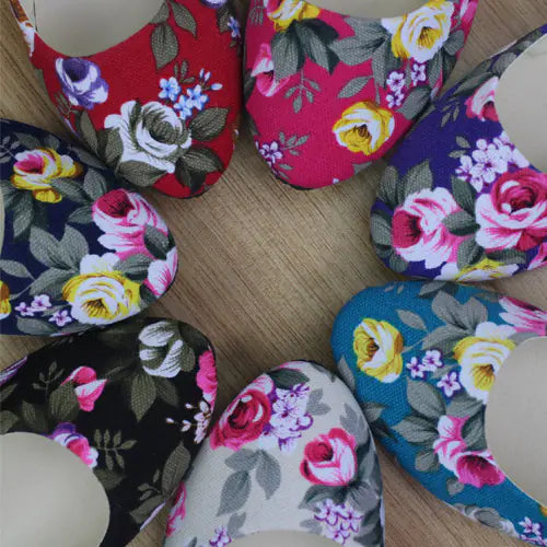 Summer Women's Flat Canvas Shoes with Roses